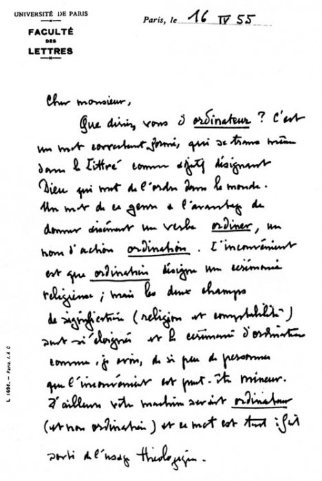lettre de Jacques Perret